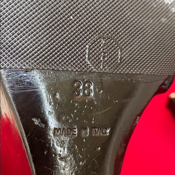 Balenciaga Black and Rose  Gold Patent Wedge - Picture 6 of 6